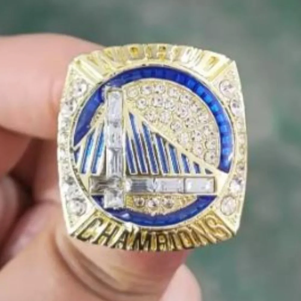 Golden State Warriors Championship Ring 2022 Steph Curry Fan Edition Gold